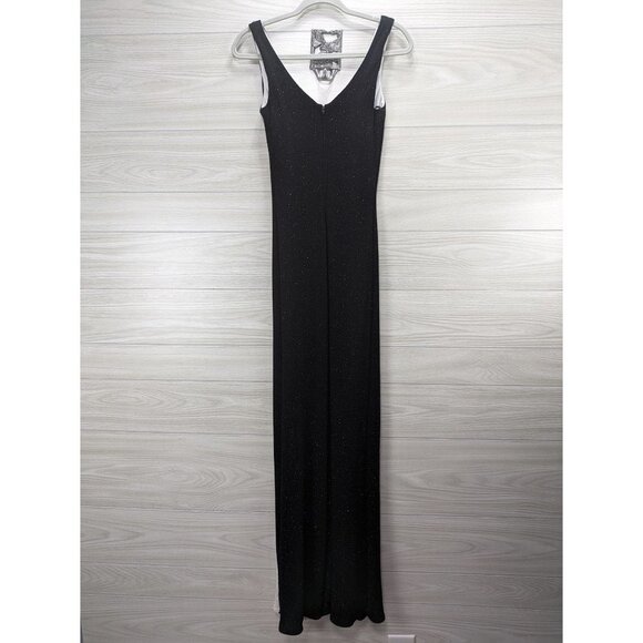 Vintage Black White Sparkle Cocktail Prom Dress - Picture 5 of 7